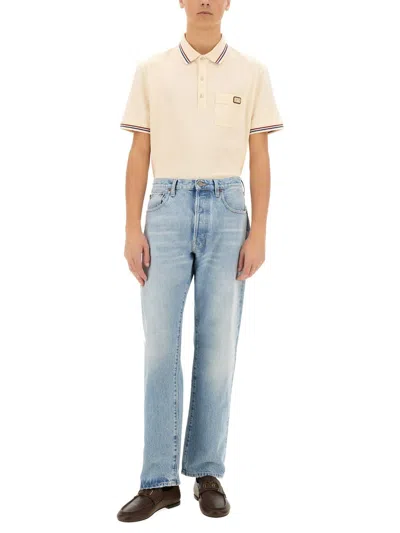 Valentino Tapered Jeans With Medium Wash In Blue