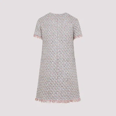 Valentino Womens Multicolor. Embellished Short-sleeves Woven Mini Dress In Pink