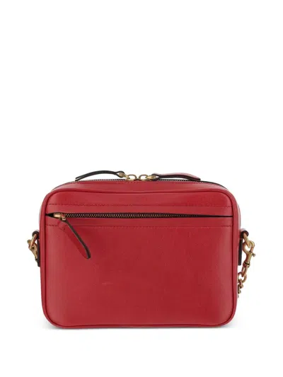 Valentino Viva Superstar Two-tone Leather Shoulder Bag In Red