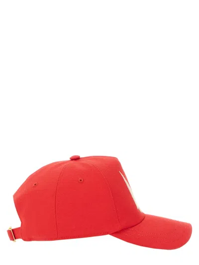 Valentino Logoed Baseball Hat In Red