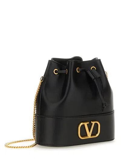 Valentino Vlogo Signature Mini Bucket Bag Crossbody Bags Black