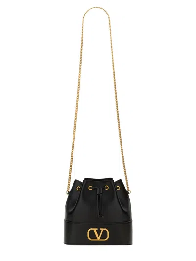 Valentino Vlogo Signature Mini Bucket Bag Crossbody Bags Black
