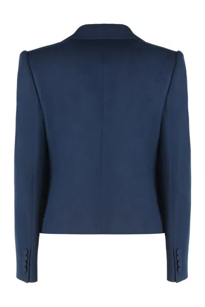 Valentino Dark Blue Plusdepois Print Blazer In Blue