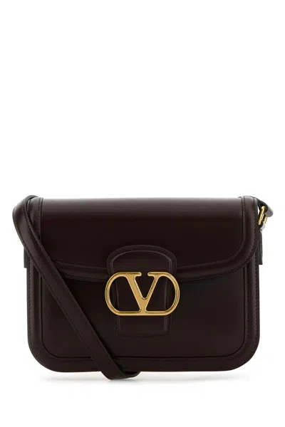 Valentino Women's Chocolate Leather 9to5 Shoulder Bag