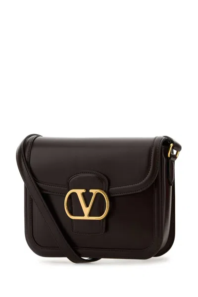 Valentino Women's Chocolate Leather 9to5 Shoulder Bag