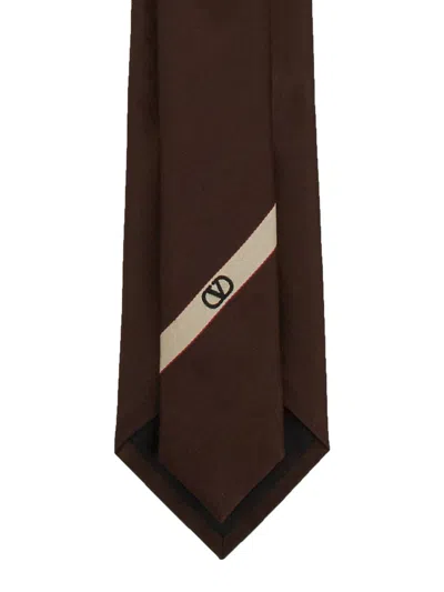 Valentino Diagonal Stripe Pointed Tip Tie