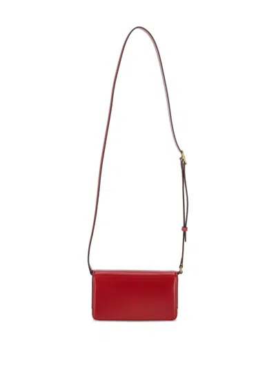 Valentino Crossbody Bags With Gold-tone Hardware And Chain Strap In Red