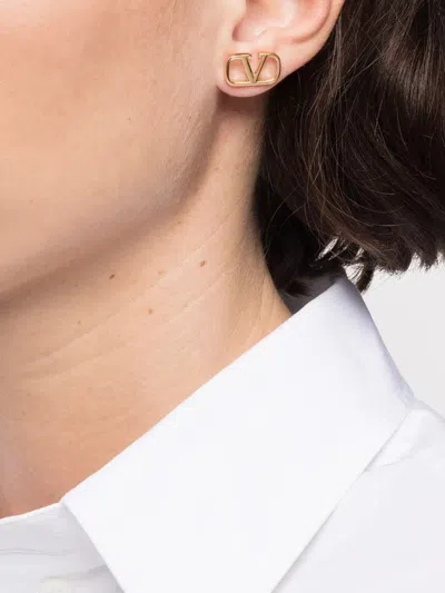 【送関込】VALENTINO☆ヴァレンティノ Brass Earrings Valentino Garavani Vlogo Signature Stud Brass Earrings Pair