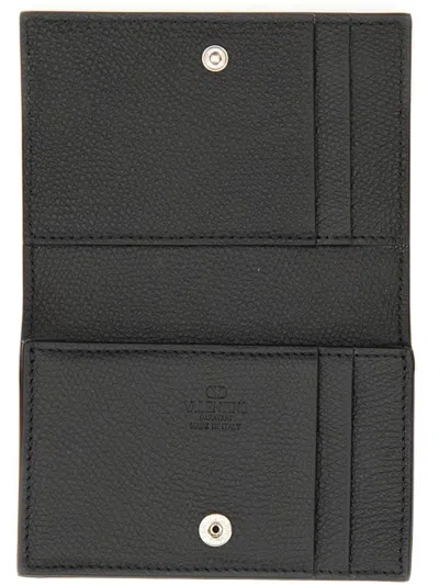 Valentino Snap Button Logo Cardholder Wallet