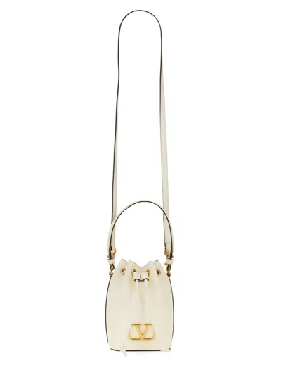 Valentino Vlogo Bucket Bag Contrast Trim