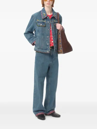 Valentino Denim Jackets Embroideries