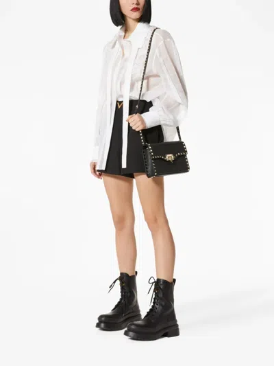 Valentino Small Shoulder Bag Rockstud In Black