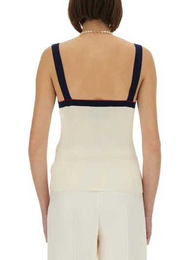Valentino Top In Lana Avorio Donna
