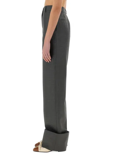 Valentino Virgin Wool Pants In Gray