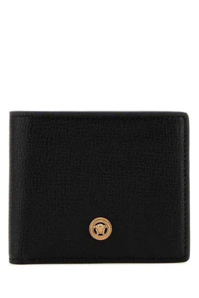 Versace Medusa Biggie Bi-fold Wallet In Black