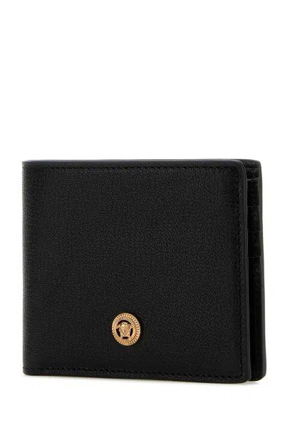 Versace Medusa Biggie Bi-fold Wallet In Black