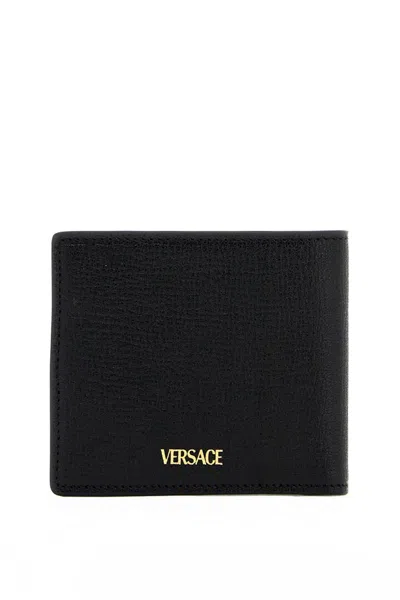 Versace Medusa Biggie Bi-fold Wallet In Black