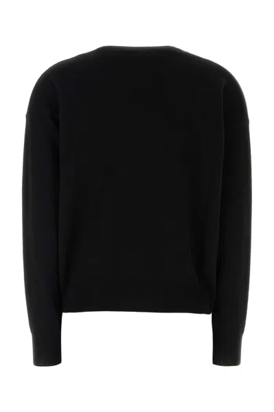 Versace Oversized Wool Blend Sweater With Embroidered Detail