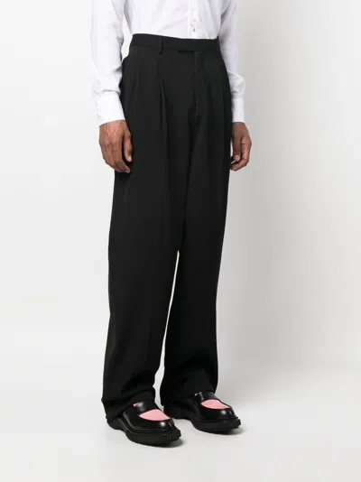 Versace Embellished Panel Formal Pants In Black