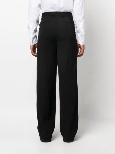 Versace Embellished Panel Formal Pants In Black
