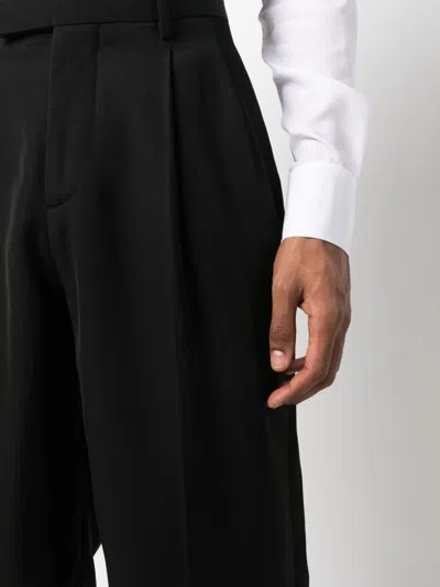 Versace Embellished Panel Formal Pants In Black