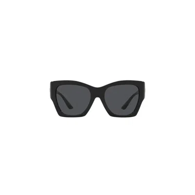 Versace Rectangular Cat Eye Sunglasses, 54mm In Black