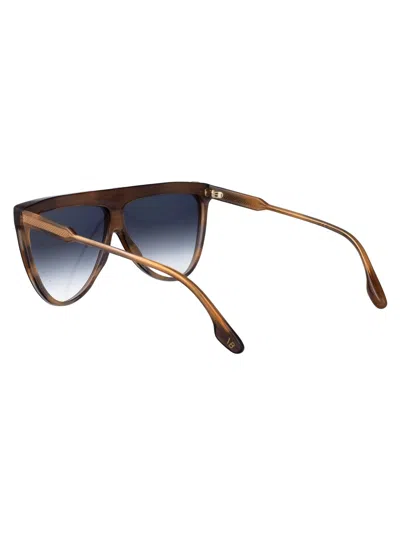 Victoria Beckham Vb600s 223 Aviator Sunglasses In Brown