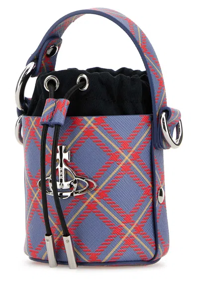 Vivienne Westwood Printed Synthetic Leather Mini Daisy Bucket Bag In Animal Print