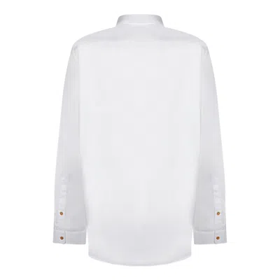 Vivienne Westwood Shirt With Subtle Orb Embroidery And Tailored Fit In White