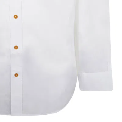 Vivienne Westwood Shirt With Subtle Orb Embroidery And Tailored Fit In White