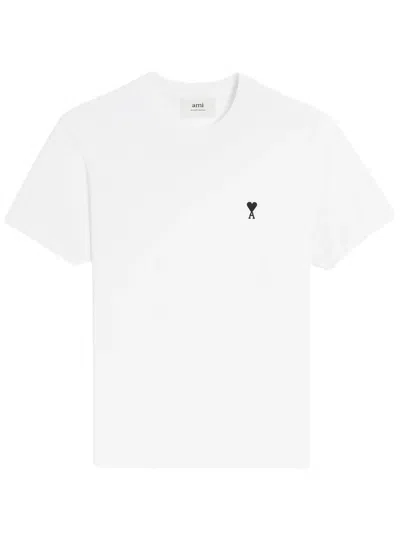 Ami Alexandre Mattiussi Ami Paris Ami Paris De Coeur Cotton T-shirt In White
