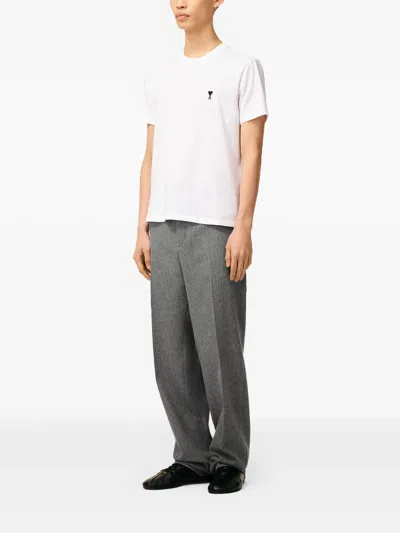 Ami Alexandre Mattiussi Ami Paris Ami Paris De Coeur Cotton T-shirt In White