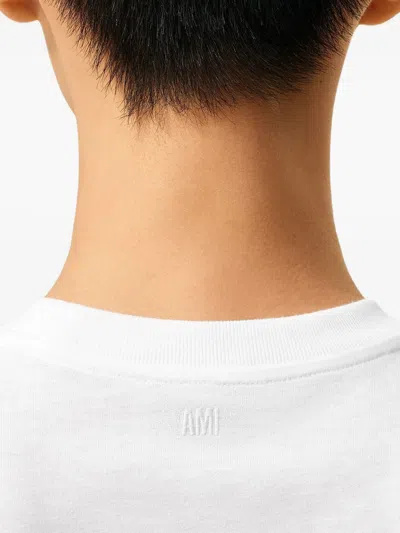 Ami Alexandre Mattiussi Ami Paris Ami Paris De Coeur Cotton T-shirt In White