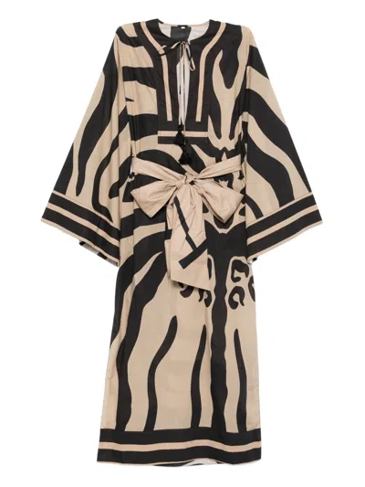 Johanna Ortiz Cruiser Printed Tunic Dress In Neutral
