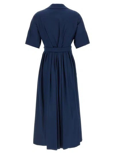 's Max Mara Waist Belt Pleated Wrap Dress