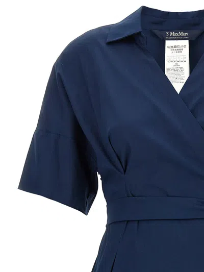 's Max Mara Waist Belt Pleated Wrap Dress