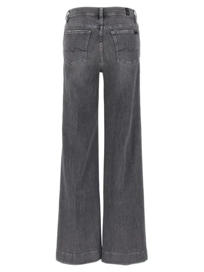 7 For All Mankind Denim Trousers With Belt Loops In Multi