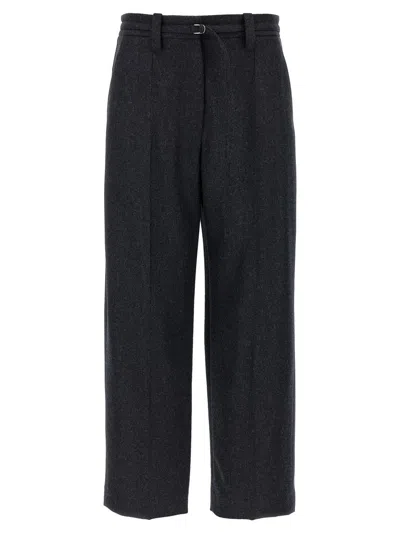 Brunello Cucinelli Straight Crop Pants In Black