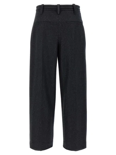 Brunello Cucinelli Straight Crop Pants In Black