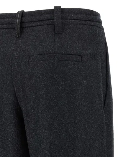 Brunello Cucinelli Straight Crop Pants In Black