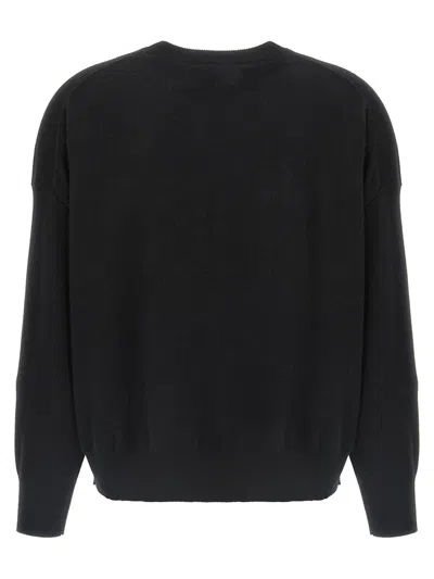 Brunello Cucinelli Cropped Sweater With Crew Neck And Decorative Detail In Black