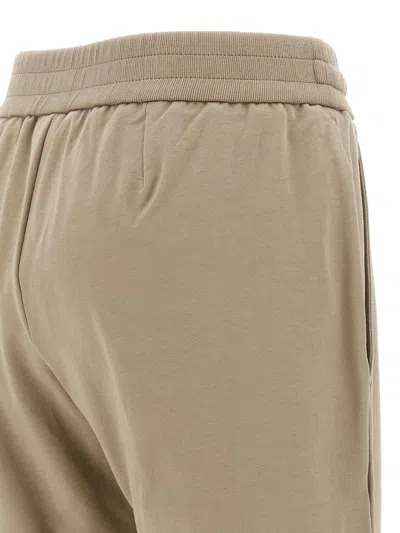 Brunello Cucinelli Elastic Waistband Rolled Cuffs Side Pockets In Brown