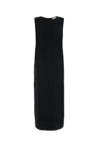 Loulou Studio Loulou Black Silk Blend Minga Dress In Black