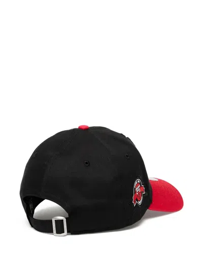 New Era Embroidered Nba Chicago Bulls Cap In Black