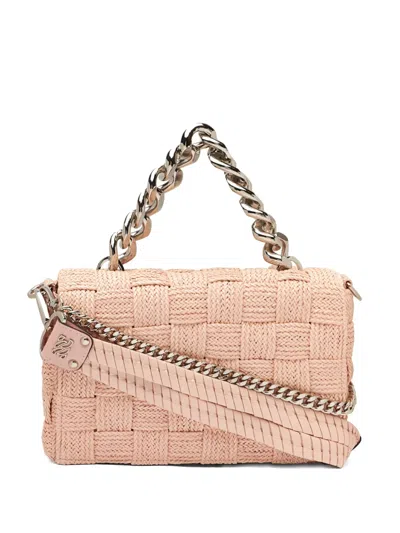 Casadei Hanoi Woven Chain Shoulder Bag