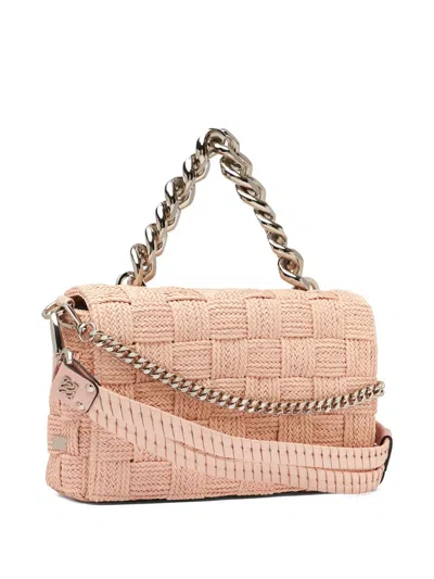 Casadei Hanoi Woven Chain Shoulder Bag
