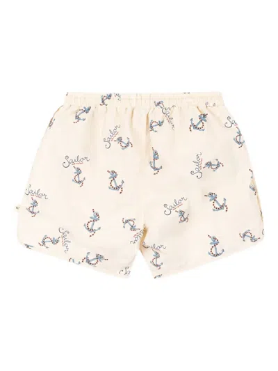 Konges Sløjd Anchor-print Swim Shorts In Neutral