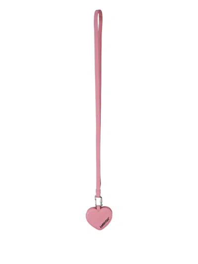 Ambush Heart-shaped Airpods Case In Pink