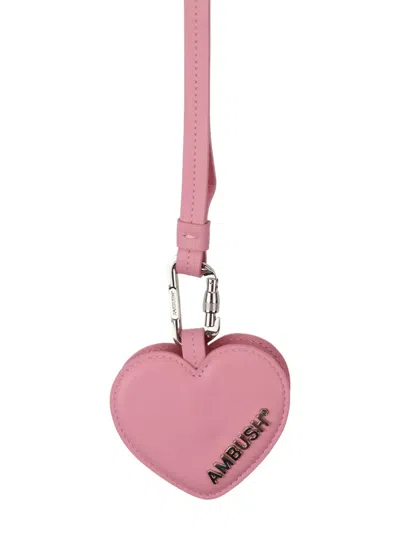 Ambush Heart-shaped Airpods Case In Pink