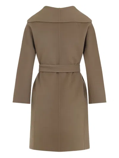 S Max Mara Max Mara S Messi Wool Coat In Brown